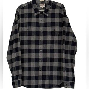 JCREW Men’s Midweight Flannel Workshirt in Navy/Gray
Size XL